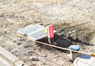 100mの水道引き込み工事